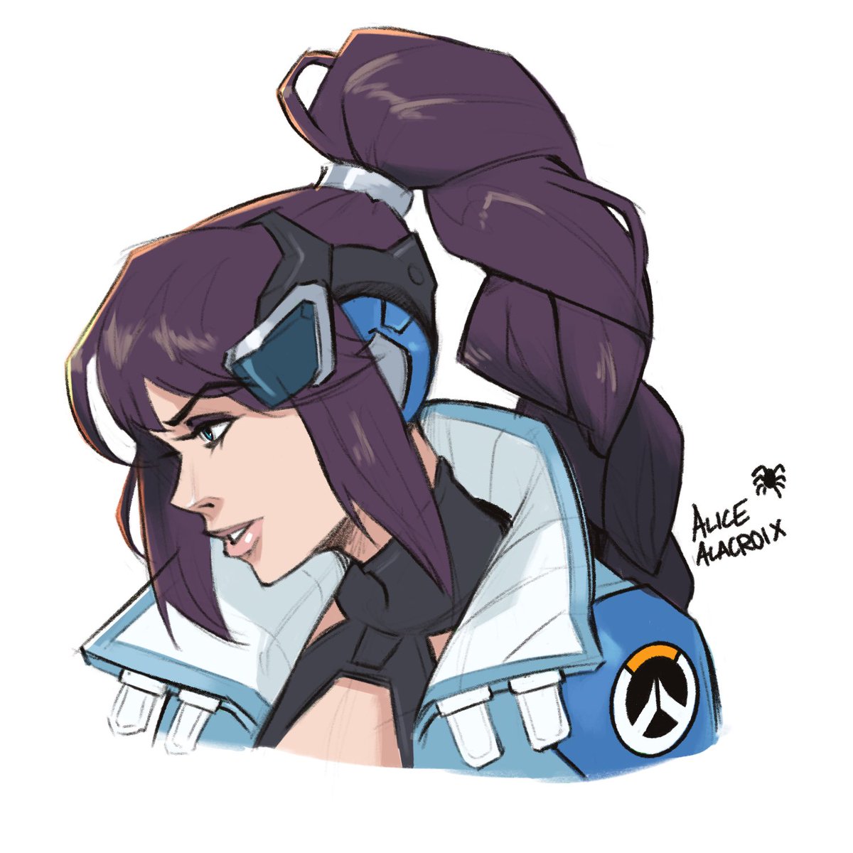 AliceAlacroix's tweet photo. I been doing some drawing studies lately and drew Captain Lacroix for one of my practices 💙 🕷️

#overwatch #widowmaker https://t.co/oXzkBkNDJY