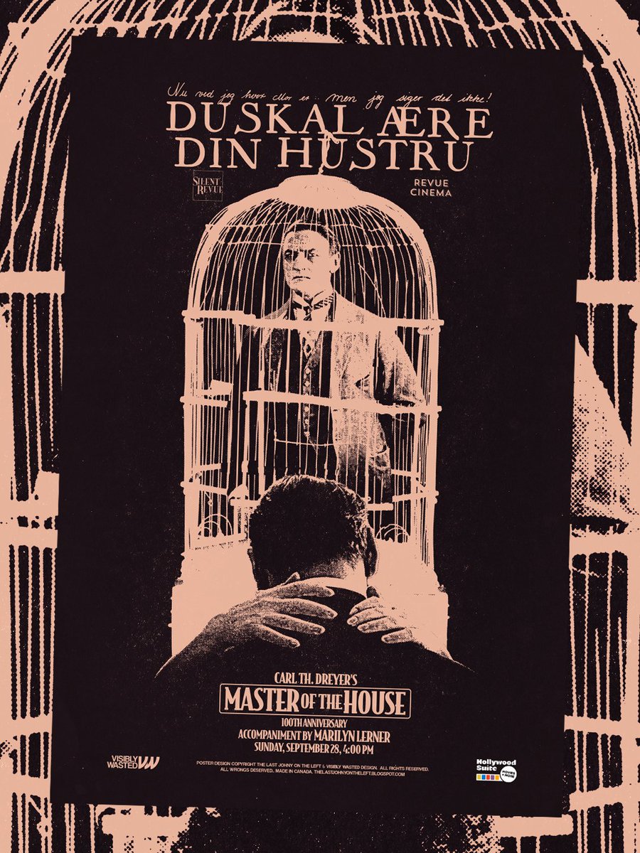 In ONE WEEK see the 100th anniversary screening of Carl Theodor Dreyer’s MASTER OF THE HOUSE. 🖤🤍

Don’t miss this jewel of silent cinema and early feminist masterpiece on Sept. 28th at <a href="/RevueCinema/">Revue Cinema</a>!  

🎟️ here: bit.ly/3J1CqlH
