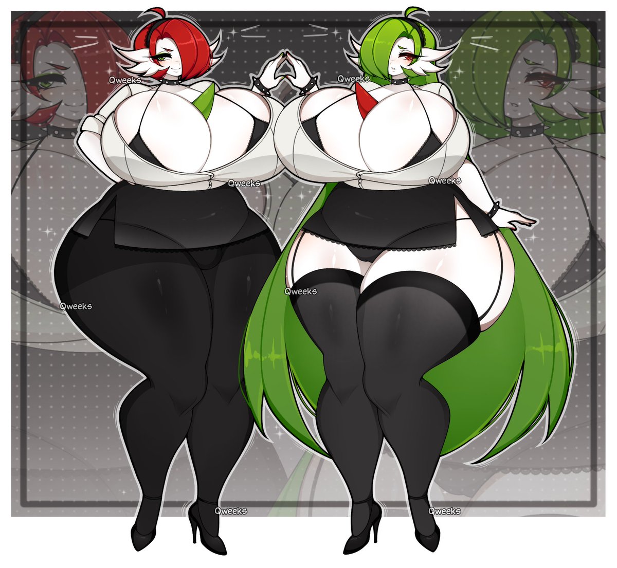 ✧ Secretaries Twin Gardevoir Girls ✧

#art #adoptable #auction #pokemon #gardevoir #qweeks