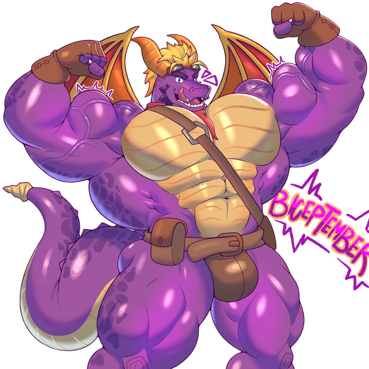 Spyro got some big gains for #biceptember! 💜💪