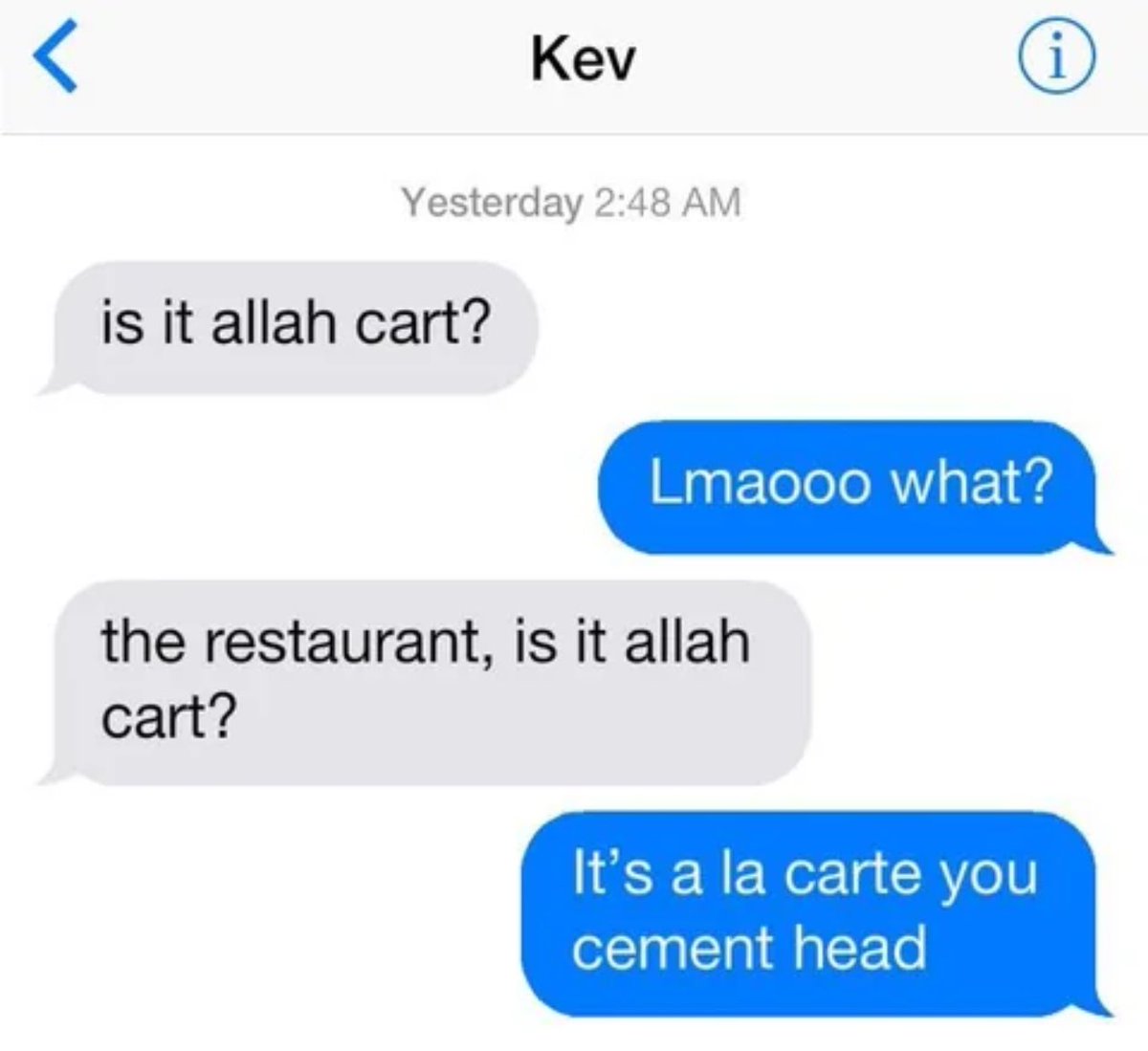 NoContextBrits's tweet image. Allah cart.