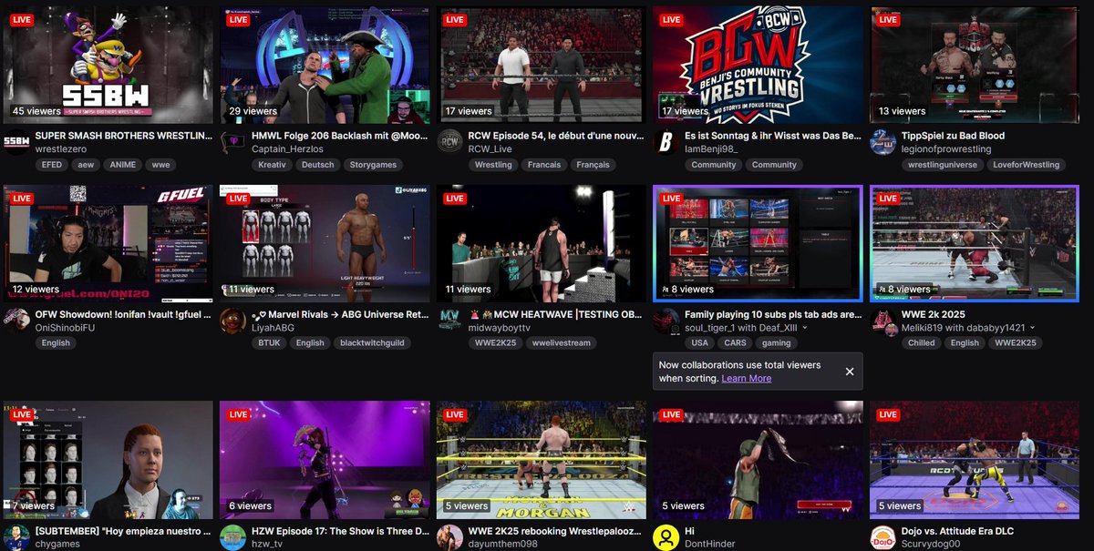 We broke a record as once again, we were on top of Twitch's WWE 2K25 category today with over 40+! Thank you all for tuning in! #SSBW #EFED #WWE2K25 #CAWUNNITY