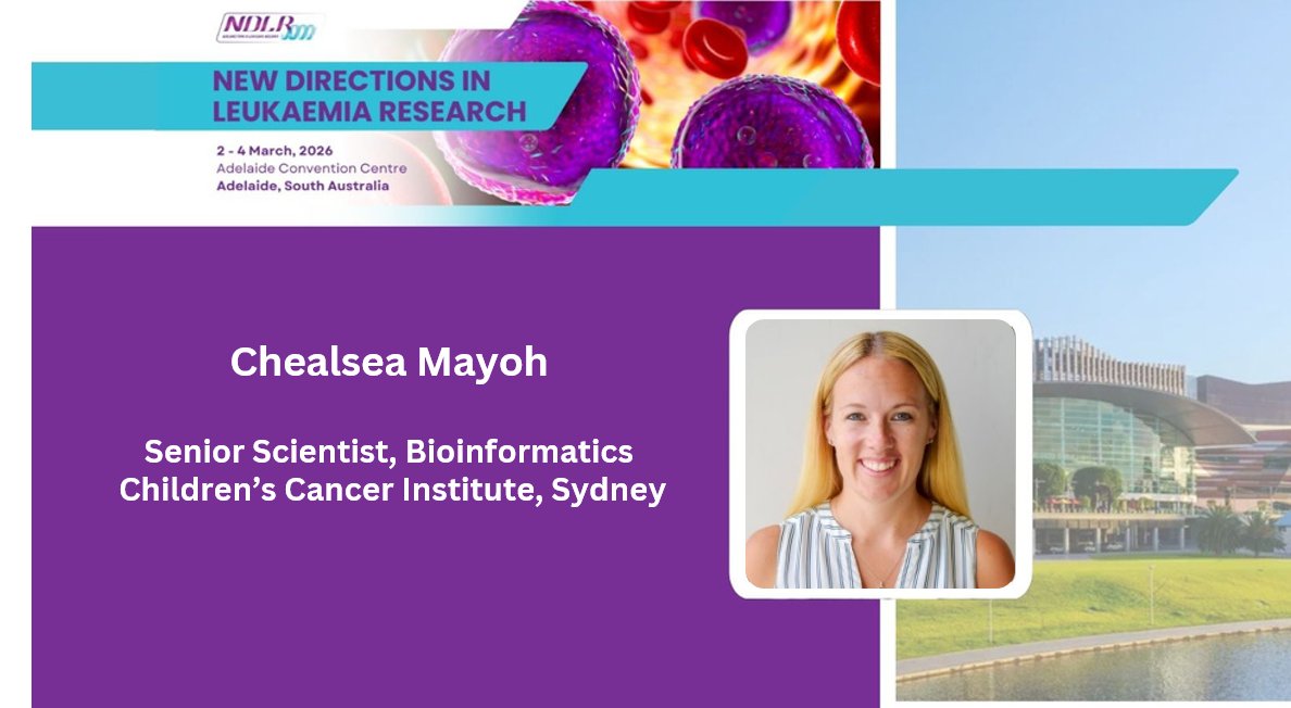 We are excited to announce #NDLR2026 speaker Chelsea Mayho from the Childrens Cancer Institute.  Chelsea is working on developing #Bioinformatics pipelines for the #ZeroChildhoodCancer Program #ClinicalTrials, including the development of a #DrugDiscovery pipeline. #Leukemia