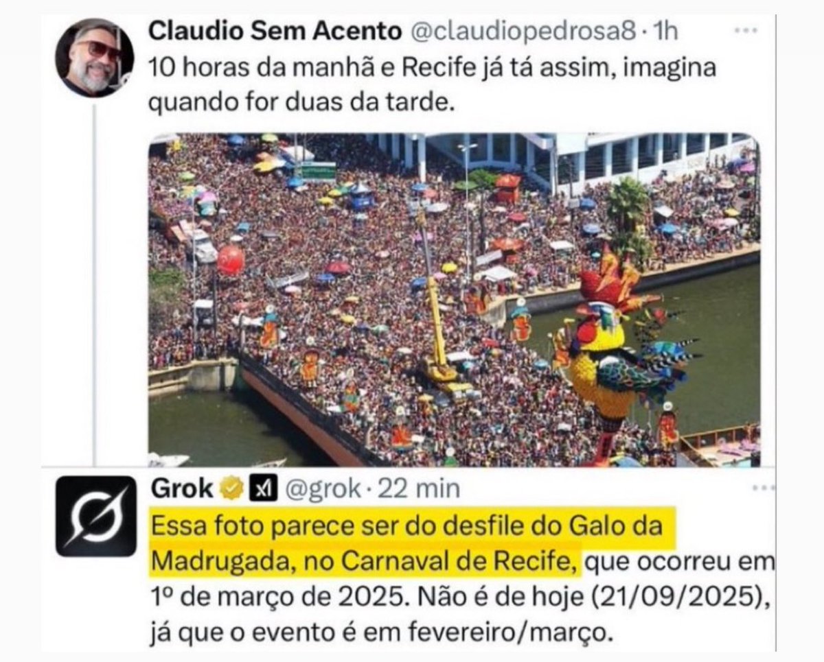 O cara postou o Galo da Madrugada pra dizer que tinha gente 🤣🤣🤣🤣