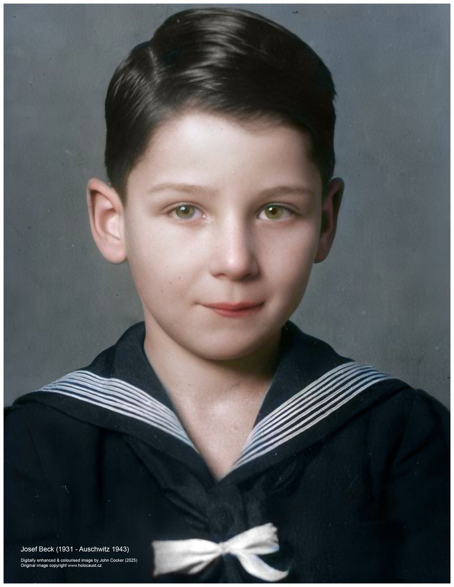 On this day in 1931, a Czechoslovak Jewish boy was born. On the 5 Jul 1943 he was deported to Theresienstadt with his parents and on the 18 Dec 1943 to Auschwitz where he was most probably murdered on arrival. His name was Josef Beck

Please support <a href="/AuschwitzMuseum/">Auschwitz Memorial</a>