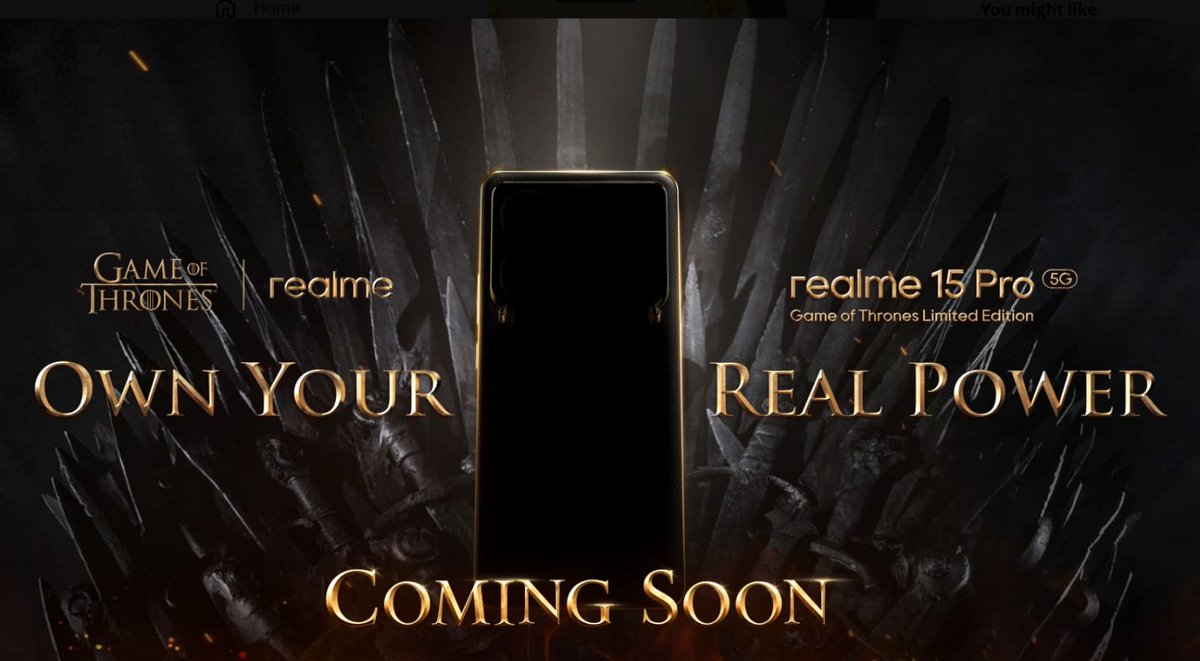 The blend of tech and fantasy in the realme 15 Pro GOT Edition is unmatched #GameOfThronesPhone