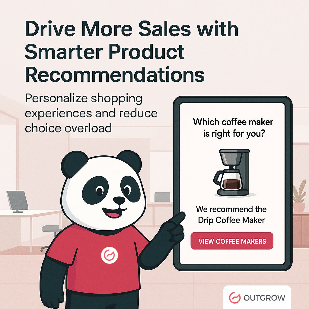 OutgrowCo's tweet image. ✨ Smarter Recommendations. Higher Conversions.
Turn shoppers into buyers with Interactive Product Recommendations and Personalized Quizzes that simplify choices and boost sales🚀.
Try Outgrow Free! Link in comments.
#Outgrow #Personalization #InteractiveContent…