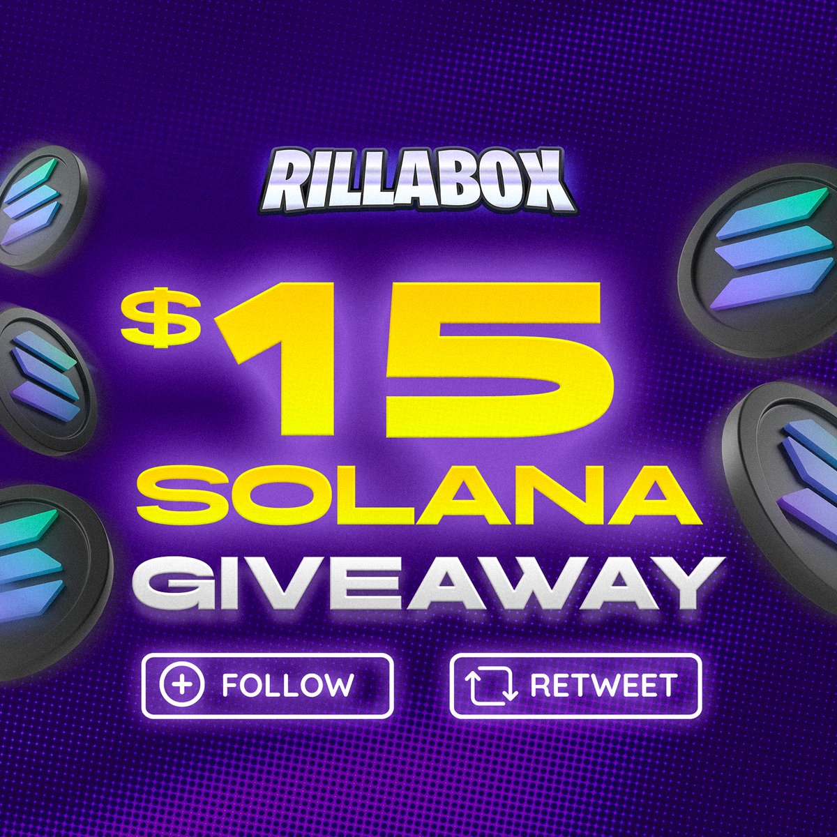 RillaBox's tweet image. $15 $SOL GIVEAWAY!⚡
1.) Follow @RillaBox
2.) Like + RT
3.) Reply with your prediction of $SOL price by end of 2025
Good luck to all, winner chosen in 7 days👇