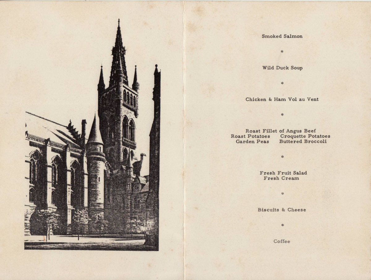 Un jour, un menu:
29 Septembre 1964
Dîner Société d'Histoire des Droits de l'Antiquité
Randolph Hall
Université de Glasgow