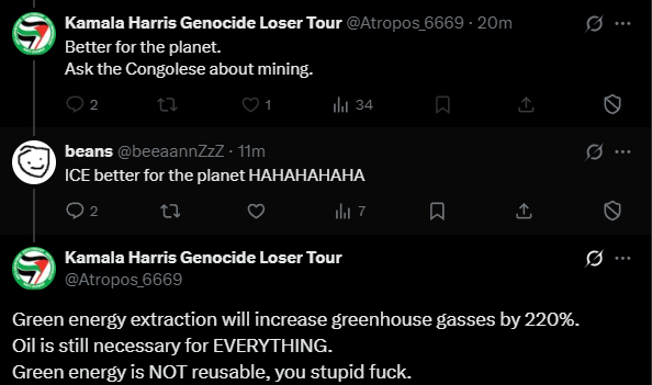 Today I found a communist Palestine supporting antifascist "animal lover" that... thinks fossil fuels are good??? 

People be believing anything these days