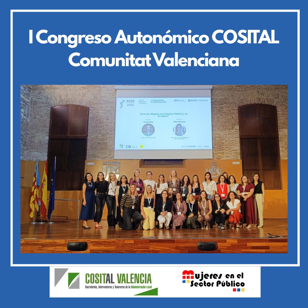 #MujeresSP estuvo presente en el  Congreso Autonómico COSITAL Comunitat Valenciana. 
Ylenia Díaz presentó la asociación y habló del talento femenino en la administración.
📸 Foto de familia de  #MSPComunidadValenciana
+ info <a href="/CositalValencia/">COSITAL Valencia</a> 
cositalvalencia.es/noticia/casi-u…