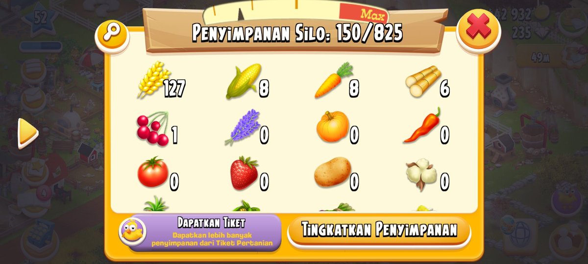 bubibucat's tweet image. WTS 89 pcs martil 3200
WTS Akun gudang kosongan hayday Level 52
Barn 3000
Silo 825

Harga 65k

#hayday #seller