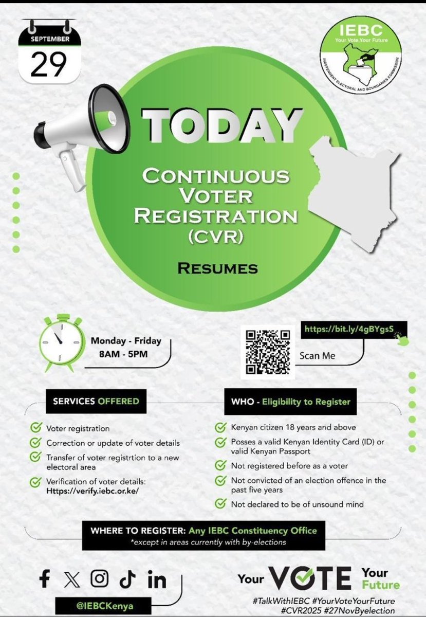 Let's keep registering as voters as this is how change in our country begins