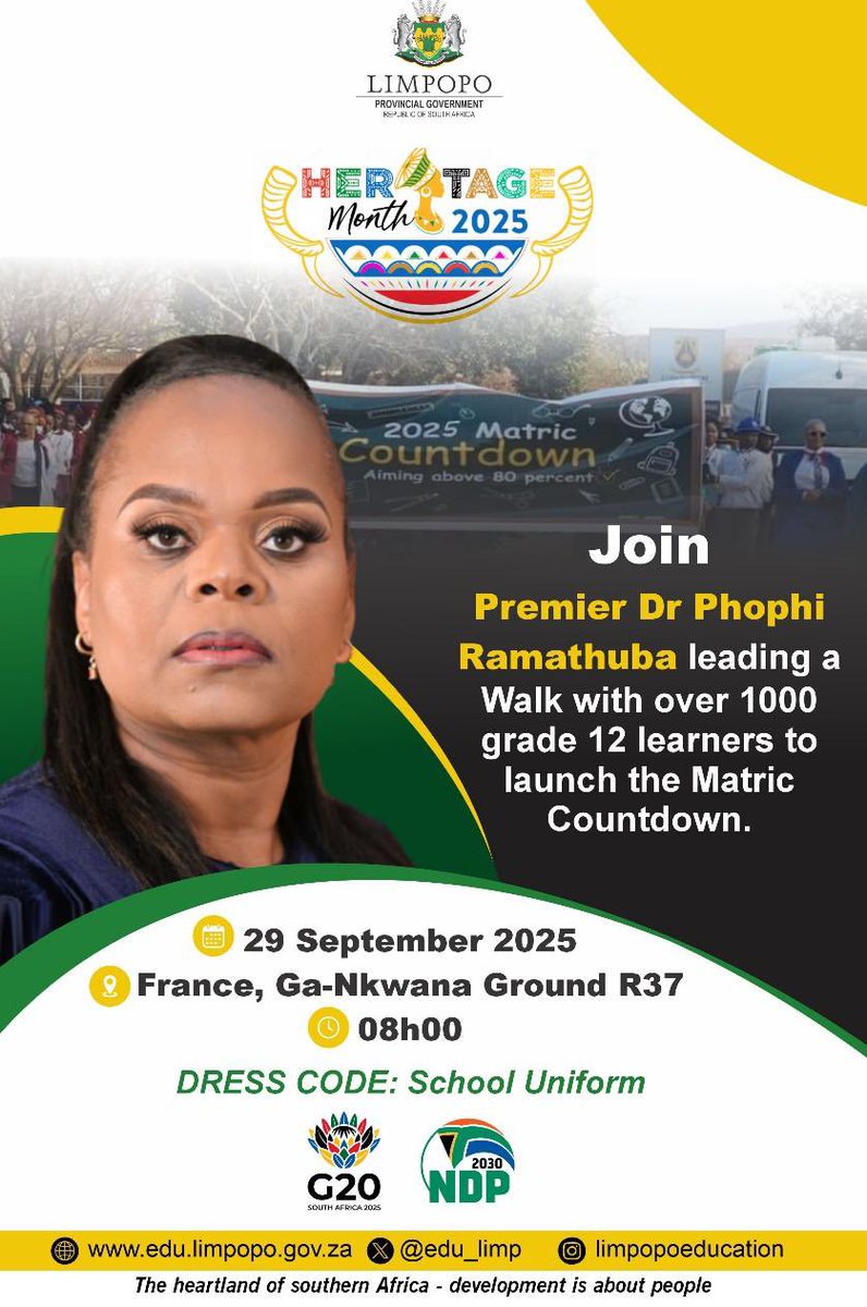 Kgoro ya Thuto e thakgola mosepelo wa bootee wa go ballela gore go šetše matšatši a makae pele ditlhahlobo tša barutwana ba Gr 12 di thoma.