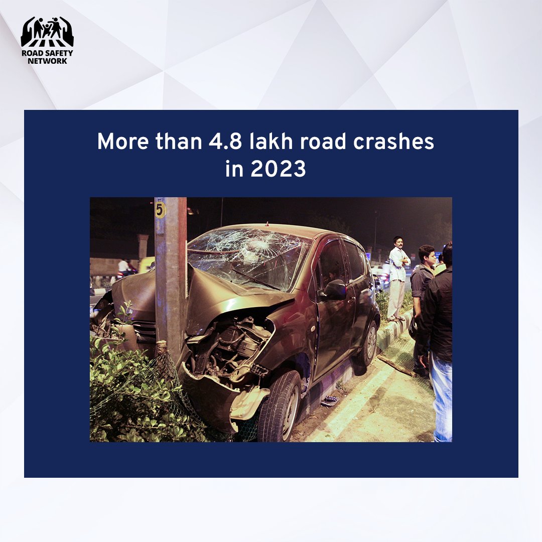 RoadSafetyNetwk's tweet photo. India lost over 1.7 lakh lives in 2023 to road crashes. Behind every number is a family left behind, a breadwinner lost, a future undone.
Stricter enforcement + safer road design = safer journeys, safer lives
It’s time for a #RoadSafety Mission.
#MoRTHReport #AskForAction https://t.co/uVlPpN4u4o