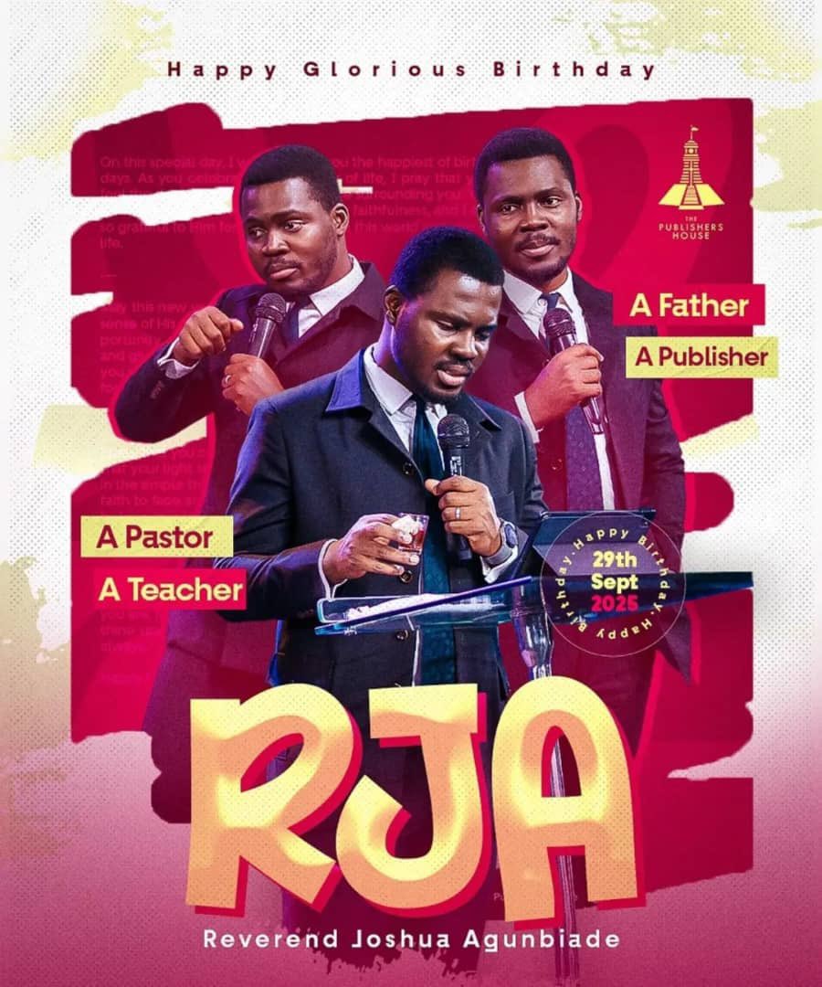 My dearly beloved brother in whom is the Spirit of the God of Israel.

Thanks for the past years and we trust God for the coming ones.

Happy birthday <a href="/drjoshagunbiade/">Joshua Agunbiade | The Publisher</a> 

We have seen shege together, we will see the glory of God together.