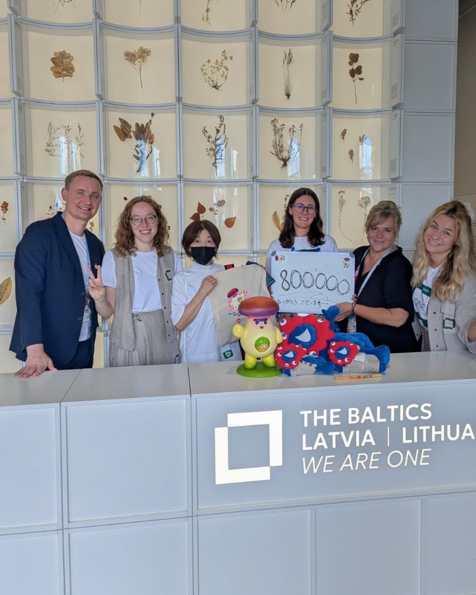 baltics2025expo's tweet image. 🎉 来場者80万人突破！✨
大阪・関西万博で新たな節目。ラトビアとリトアニアのスピリットを日本で体感してくださったすべての皆さまを称えます。 🌍💚
#baltics2025expo #weareone #EXPO2025