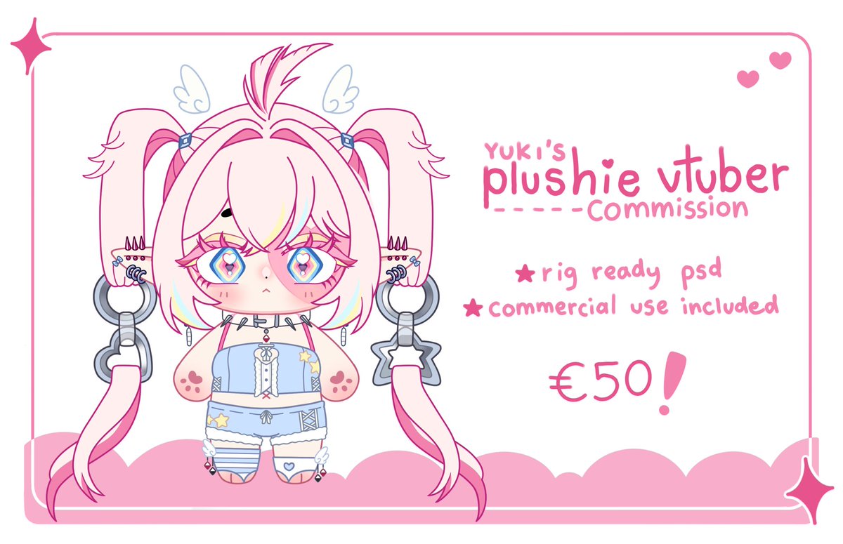 ✨ SMOL GIVEAWAY (48 hours) ✨

I wanna draw more 🩷
If u wanna have a chance to win one u need to:

- follow
- rt
- like 
- comment your ref (opt)

U can also commission me one by sending me a dm!
#Vtuber