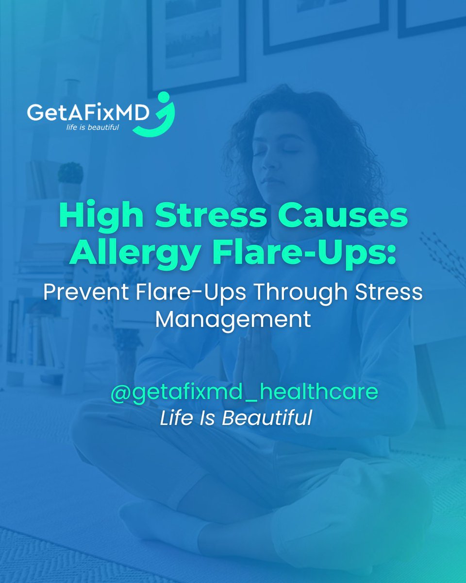 GetAFixMD's tweet photo. Allergy due to stress 
#getafixmd #Healthcare #healthinsurance #wellness #care https://t.co/dh6L4E8lG4