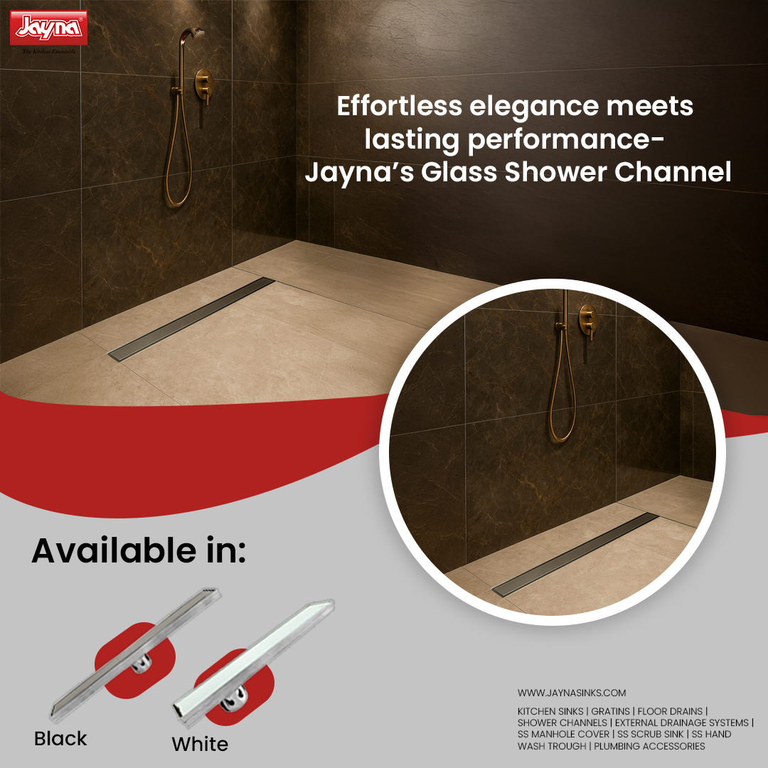 jaynasinks_'s tweet image. Upgrade your bathroom with Jayna’s Glass Shower Channel – sleek, durable &amp;amp; hygienic. A modern drainage solution where luxury meets functionality. 
#JaynaSinks #CraftingElegance #showerchanel #bathroomdrainage #drainagesolution #bathrooms #bathroomaesthetic #luxurious #durable