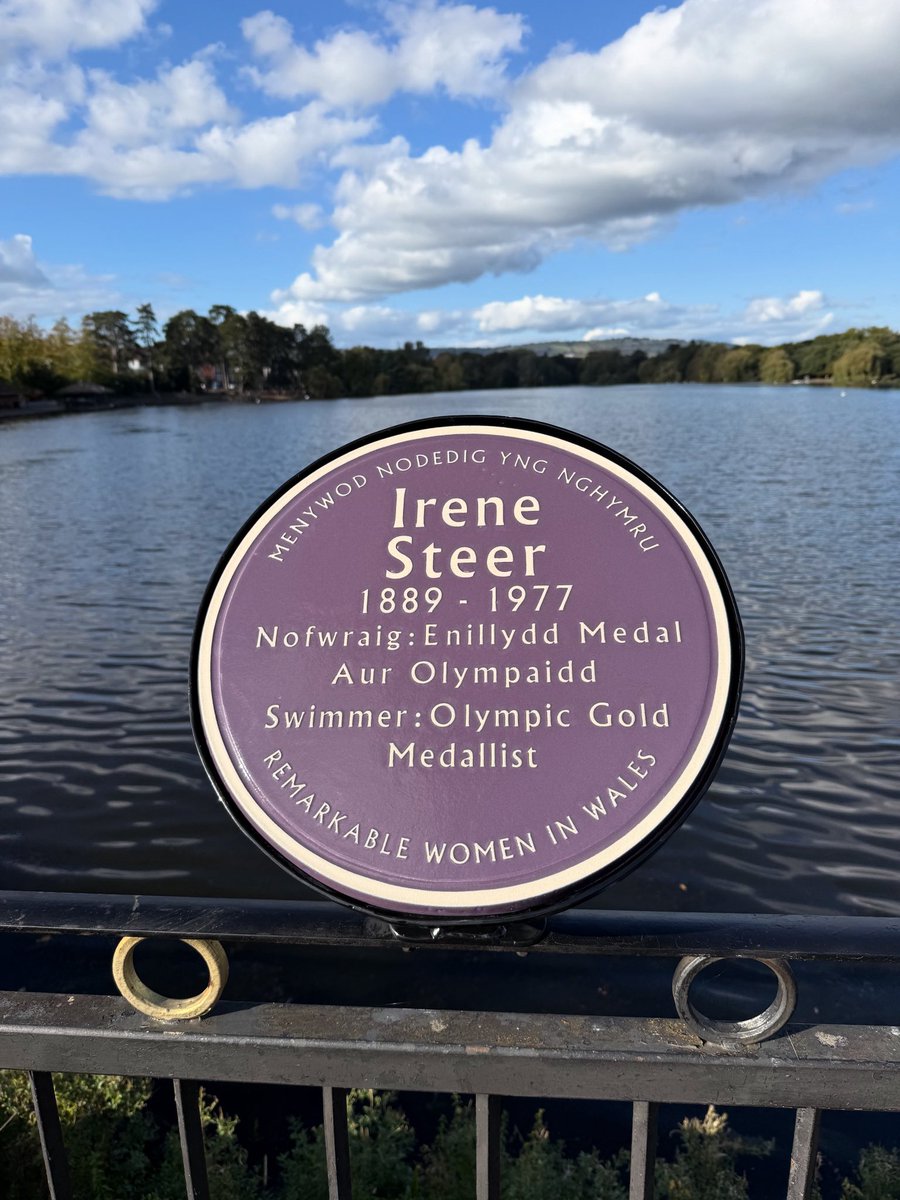 Love this new plaque in roath park. 

Only seven Welsh women have won Olympic gold medals. Irene was the first in 1912, and we didn’t have another until Nicole Cooke in 2008