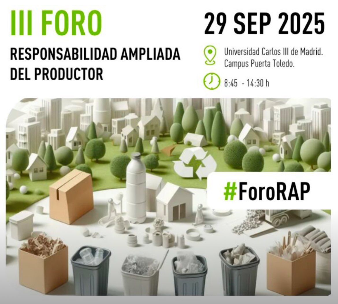 josepmariatost's tweet image. Arranca en Madrid el Tercer #ForoRAP organizado por @SomosConama y la @Ec_Circular! 
Jornada interesante!! Tiempos movidos alrededor de la responsabilidad ampliada del productor.