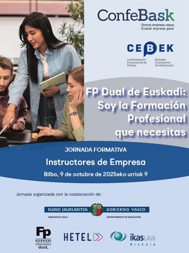 Nueva jornada de formación de instructores de FP en @CEBEK, el próximo🗓️9 de octubre. Para más información o inscripción:👉cebek.es