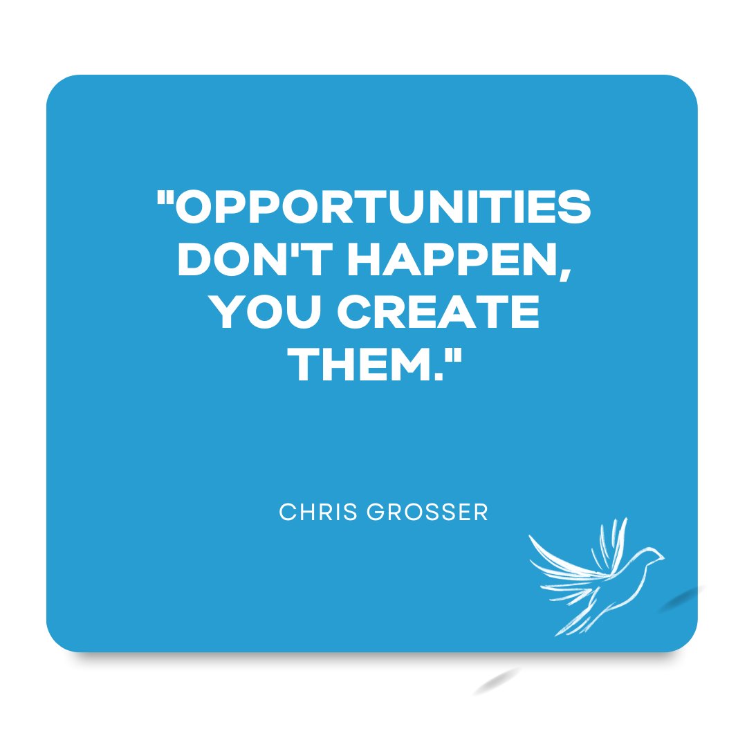 Swift_Start's tweet image. Don't wait for opportunities, seize them. Your actions shape your future. 💼✨ #CreateOpportunities #ChrisGrosser #TakeAction