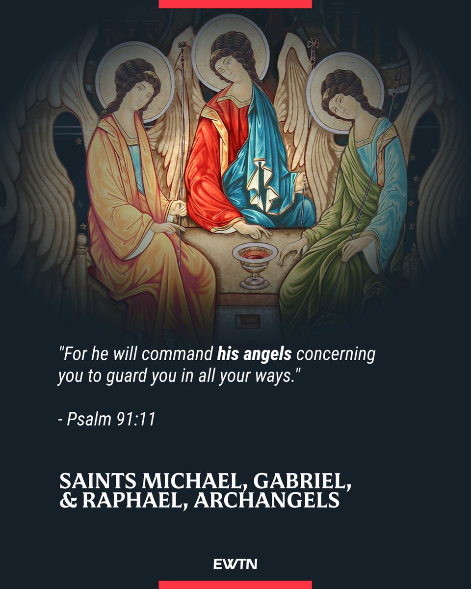 EWTN's tweet image. Who are the three archangels? The three archangels whom the Church honors by name are St. Michael, St. Gabriel, and St. Raphael. They are also the only three angels who are mentioned by name in Sacred Scripture. The feast of all three Archangels is September 29. In the…