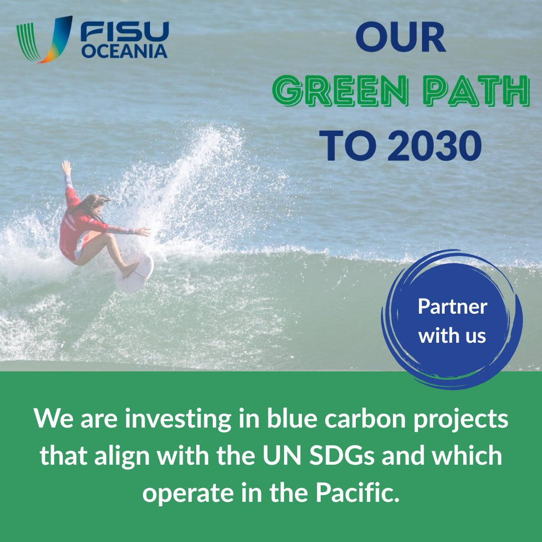 In the lead up to #GreenSportsDay we highlight #OurGreenPath to 2030. We are investing in blue carbon projects that align with #SDGs and operate in the Pacific. Want to partner with us? DM us. #WeAreOceania #sustainability #climateaction #S4CA #noplanetnoplay