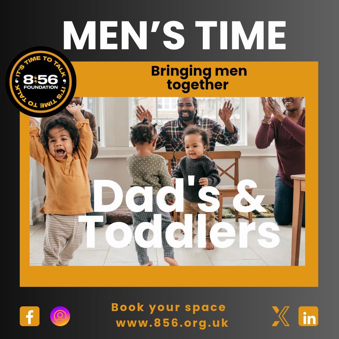 Men's Time Dads &amp; Toddlers
Our next Mens Time is for our Dad's &amp; Toddlers hosted by Hello Friends

📅 Saturday 11th October
📍 Hanse House, King's Lynn
🕜 9.30 - 11.00am

The age range for this session group is 0-5
An opportunity for a group of Dad's to connect with one another