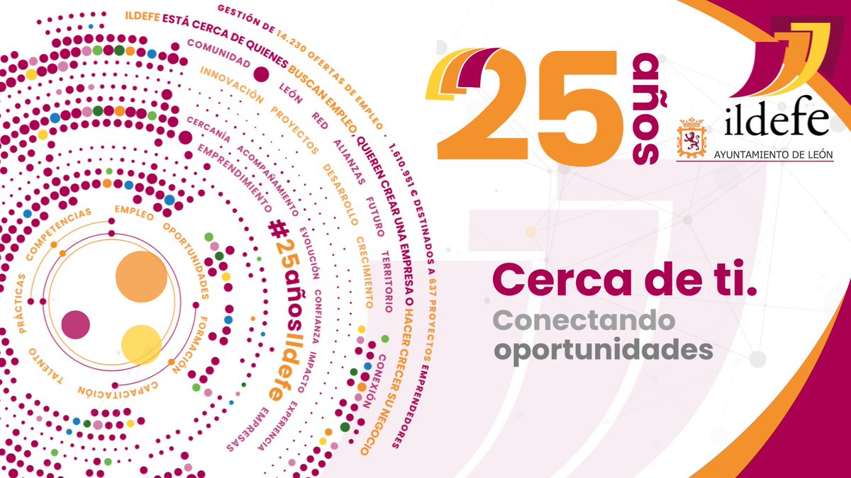 🎂#Ildefe25años🎂
#Emprendimiento #Empleo #LeónEsp 
<a href="/LeonAyto/">Ayuntamiento de León</a>
