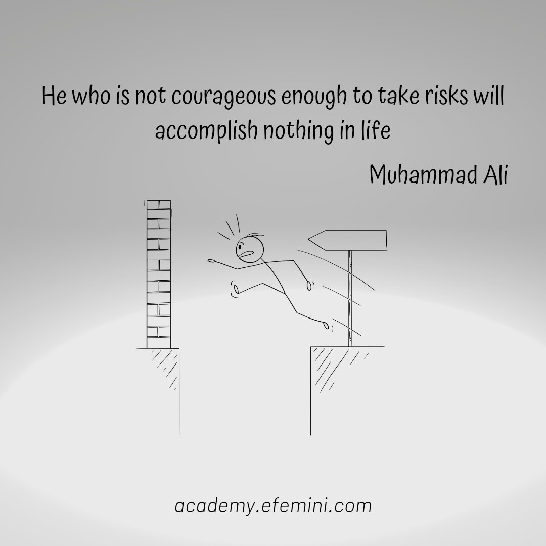 Efemini5's tweet photo. Either you're actively taking risks or not, life is a risk afterall.
Think about this!
Have a blessed week ahead.
#efeminiacademy #quotes #procurement #procurementmadeeasy #risks #bold https://t.co/iGCqtEmvho