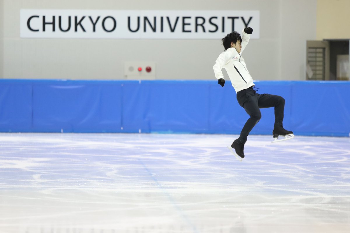 本日、#山本草太 選手の取材がありました❗️

#テレビ朝日
#MIXI
#中京大学スケート部