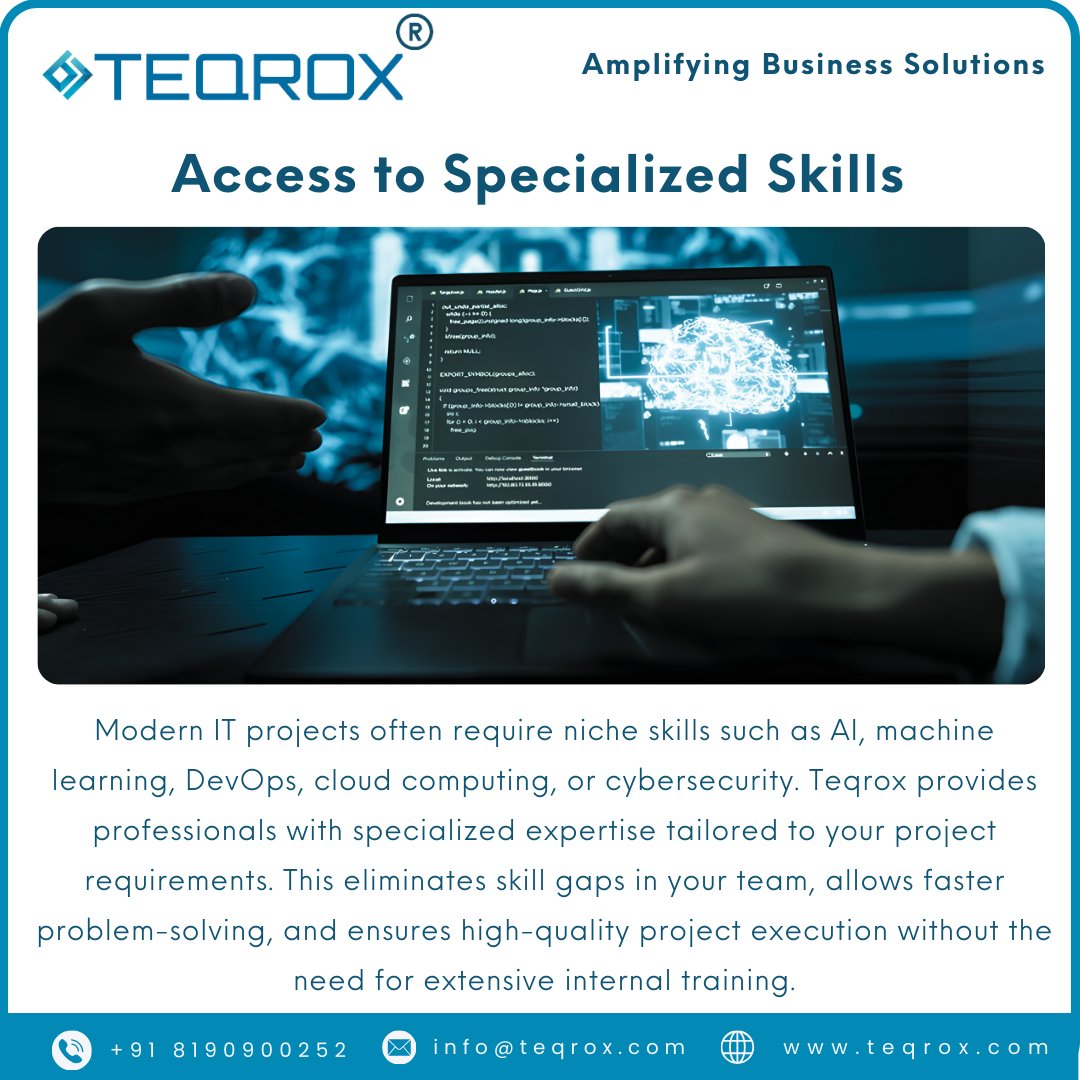 Teqroxsolutions's tweet image. 🚀 Looking to bridge your IT skill gaps without the long hiring cycle? Supercharge your business agility with Teqrox
🤝 Let us connect you with the best talent today. Contact Us Now
#itstaffaugmentation #istatffingsolutions #hiredevelopers #teqrox
