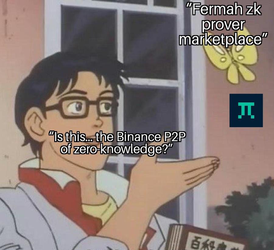day 26 of tweeting what <a href="/fermah_xyz/">Fermah</a> is building until Mainnet 🚀 

_________________________________________
Fermah is creating a decentralized marketplace that connects anyone who needs zero-knowledge proofs with provers across the globe. Think of it like Fiverr in the Web2