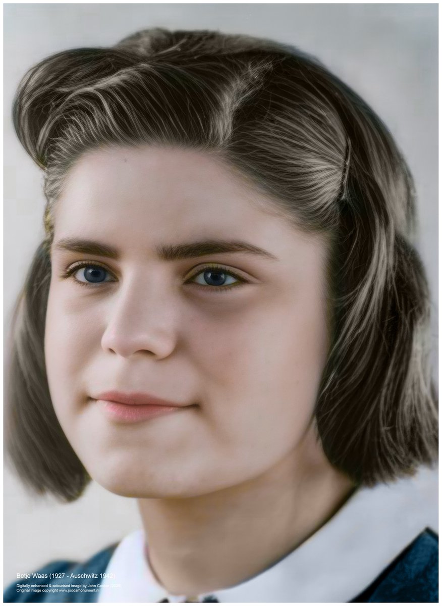 joecocker15's tweet image. On this day in 1942, a 15 year old Dutch Jewish girl arrived at Auschwitz with her parents, two sisters (9 &amp;amp; 8) and two brothers (18 &amp;amp; 6). It is probable that she was murdered on arrival. His name was Betje Waas

Please support @AuschwitzMuseum