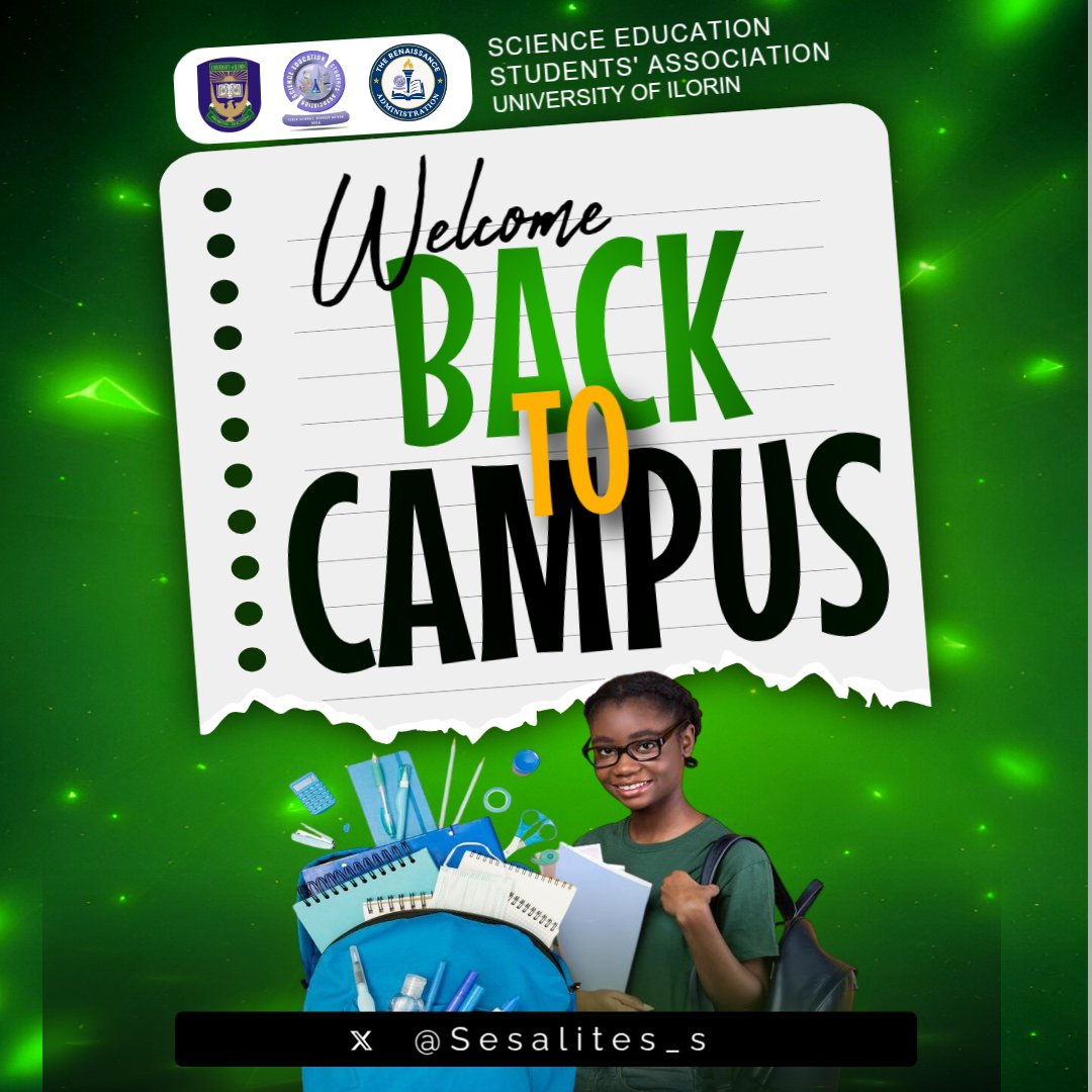SCIENCE EDUCATION STUDENTS’ ASSOCIATION (SESA)
UNIVERSITY OF ILORIN
2025/2026 ACADEMIC SESSION

PRESS RELEASE

SEPTEMBER 29TH, 2025.
9:00AM

Dear Sesalites,

Welcome back to campus!