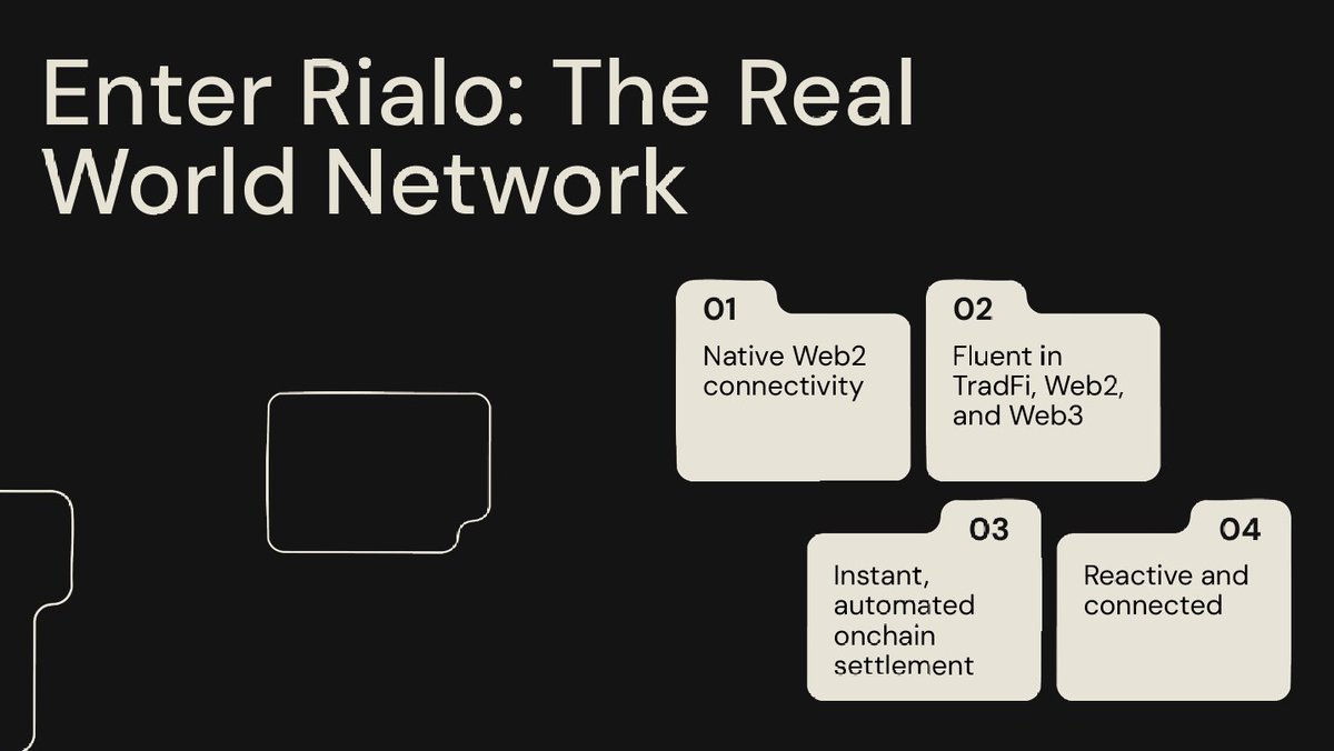 0xProfessorJo's tweet photo. <짧게 알아보는 ‘리알로(Rialo)’>

새로운 레이어1은 늘 등장합니다. 대부분은 더 빠른 속도, 더 높은 TPS를 내세우지만 이제 그런 차별화는 크게 와닿지 않습니다. 리알로(@RialoHQ)가 흥미로운 이유는 단순히 성능 경쟁이 아니라, 블록체인이 현실 세계와 만나는 방식을 통합성(integration) 차원에서 다시 설계하고 있기 때문입니다.

리알로의 대표 Ade Adepoju (@itachee_x)는 수이(Sui) 창립 엔지니어 출신으로, 'Integration Tax' 문제를 강조합니다. 블록체인의 내부 성능은 발전했지만, 막상 외부 시스템과 연결하려 하면 오라클·브릿지·서드파티 솔루션들이 얽히며 개발과 운영 비용이 치솟는다는 것이죠.

리알로의 해법은 단순합니다. 스마트 컨트랙트에서 HTTPS/REST API를 직접 호출할 수 있게 만드는 것. 지금은 거래소 봇을 만들려면 API 키 발급, 코드 작성, 서버 운영이 필요하지만, 리알로에서는 컨트랙트 자체가 API를 실행합니다. 

사용자가 dApp에 입금하면 컨트랙트가 곧바로 바이낸스 API를 호출해 코인을 매수하고 출금, 다시 사용자에게 지급할 수 있습니다. 주식 API를 불러와 트레이딩 앱을 만들거나 외부 데이터 기반 예측 시장을 구현하는 것도 마찬가지죠. 그동안 오라클과 서드파티 의존으로 복잡해졌던 프로세스가 단순화되는 겁니다.

보안도 고민했습니다. API 키는 노드에 노출되지 않고 분산 저장되며, 실제 호출 시에는 TEE(Trusted Execution Environment) 환경에서만 조립·실행됩니다. Privy 로그인 솔루션이 Enclave 환경에서 키를 다루는 방식과 유사합니다.

리알로는 오라클, 브릿지, 스케줄러 같은 블록체인 부품들을 체인 내부로 흡수해 아이폰 같은 단일 경험을 제공합니다. 전화기, iPod, GPS를 각각 들고 다니던 시대를 끝내고, 하나로 묶어낸 아이폰처럼 말입니다.

한 줄로 요약하면 이렇습니다. 리알로는 “API를 컨트랙트 레벨에서 실행하는 블록체인”으로, 웹2와 웹3의 경계를 허물어 새로운 앱 생태계를 열 잠재력이 있는 체인입니다.