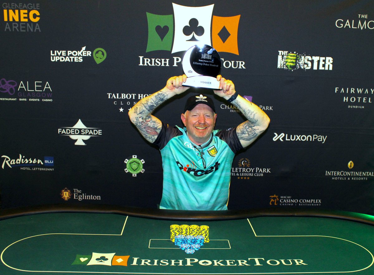 IrishPokerTour's tweet image. Winner of the Monsterstack - Charlie Porter €9,500

#k25 #killarneypokerfestival #livepokerupdates #irishpokertour