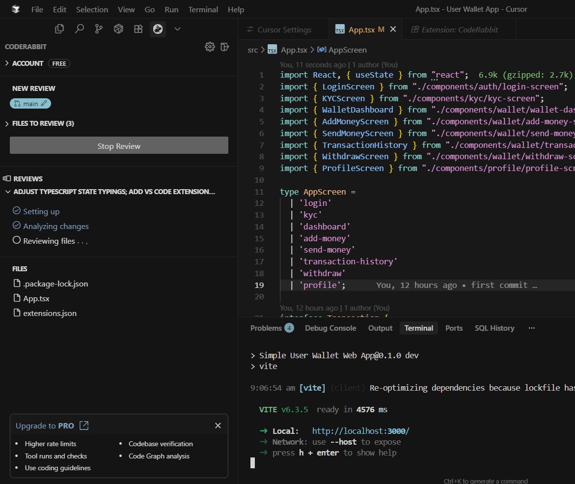 Shreyanshmahato's tweet image. Caught @CodeRabbitAI on @CursorAI IDE—game-changer for code reviews! 🚀 Nailed TypeScript typings, VS Code extensions, & package-lock in my React Wallet App. Fast & insightful! Shoutout @vite_js. Devs, try it! #CodeRabbit #AICodeReview #ReactJS #TypeScript #DevTools #WebDev