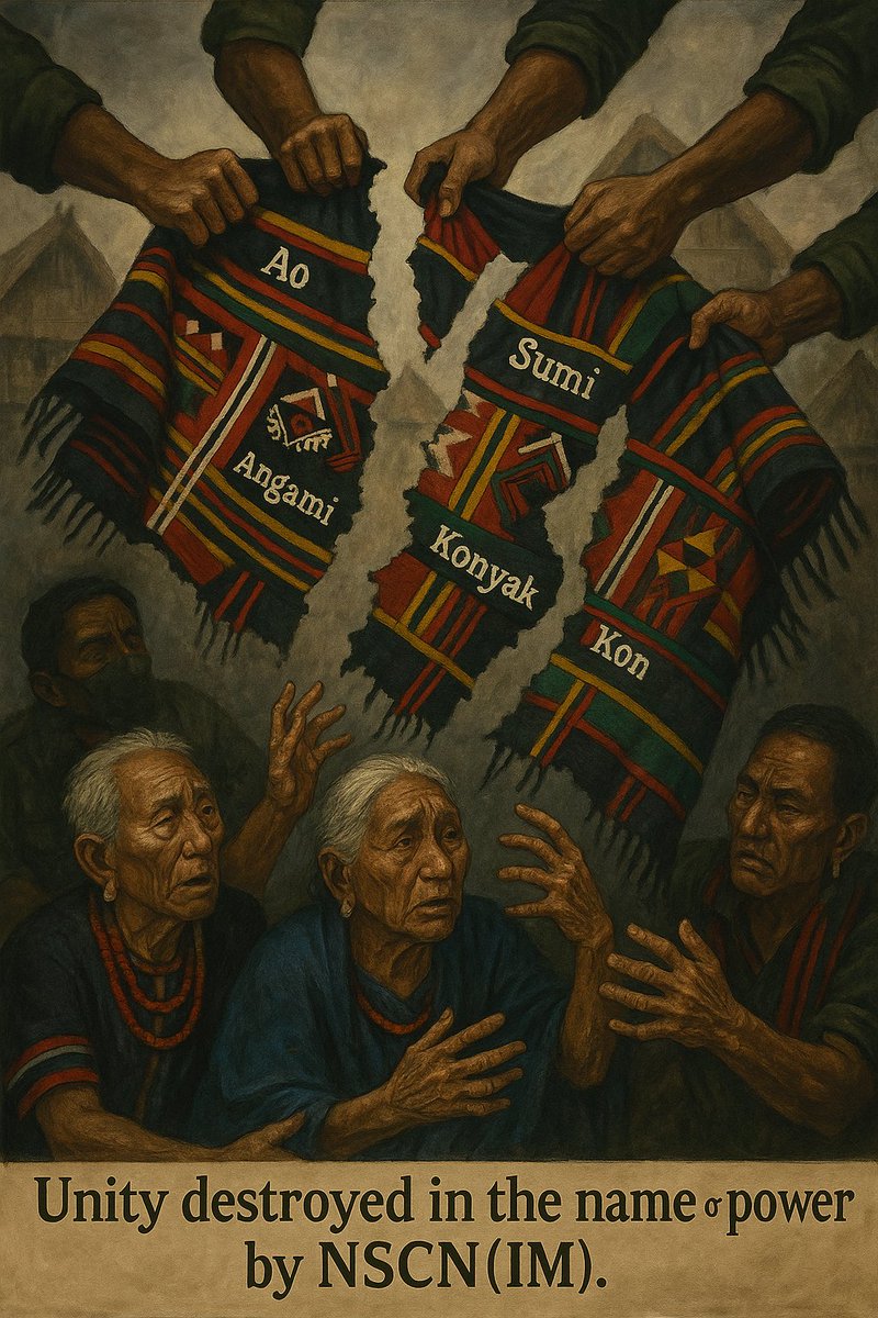 K81Lotha's tweet image. NSCN (IM) tore apart the fabric of Naga unity — dividing clans, breaking trust, and wounding generations. Power gained through division is peace forever lost. #NagalandForPeace #EndExtortion #AsiaCupFinal #GodMorningMonday