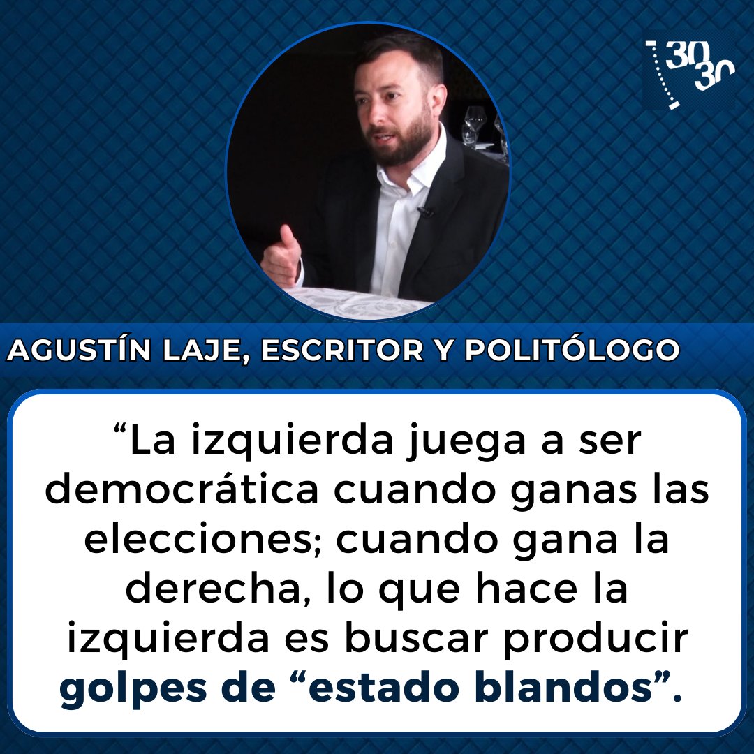 🔵#EXCLUSIVA | El escritor y politólogo <a href="/AgustinLaje/">Agustín Laje</a> en 30/30: