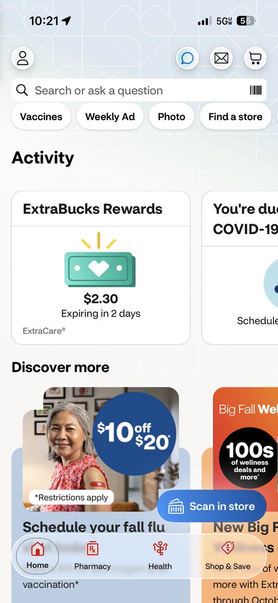 SwiftDev_UI's tweet image. Here’s a great example of an already bad UI made worse by Liquid Glass. This is the CVS app