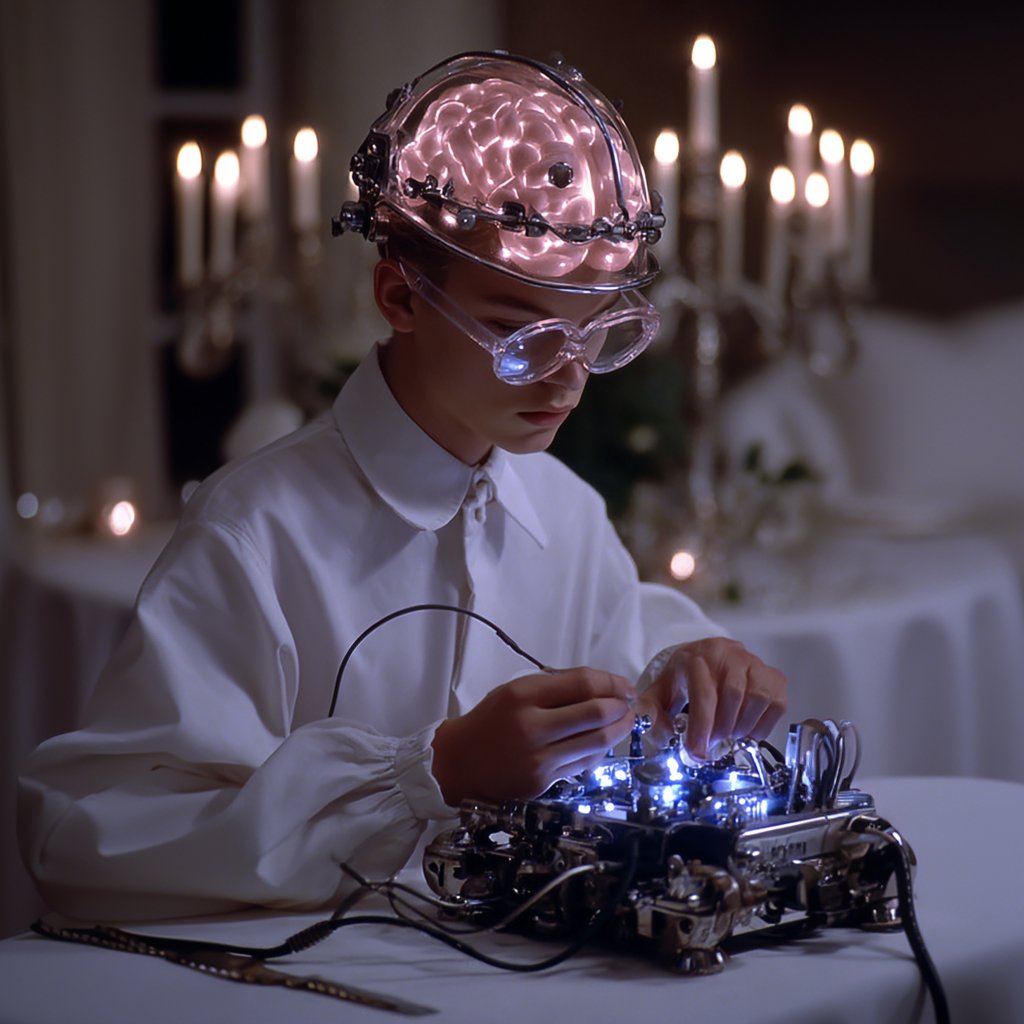 CreativGravity's tweet photo. ✨🧠 When imagination meets invention ✨
Some dinners are candlelit… others are electric.
In the space between science and art, creation begins.

#NeuralDreams #FutureMind #ElectricElegance #SciArt #VisionaryVibes #Brainstorming #InnovationUnplugged https://t.co/J8mCVhsHr4