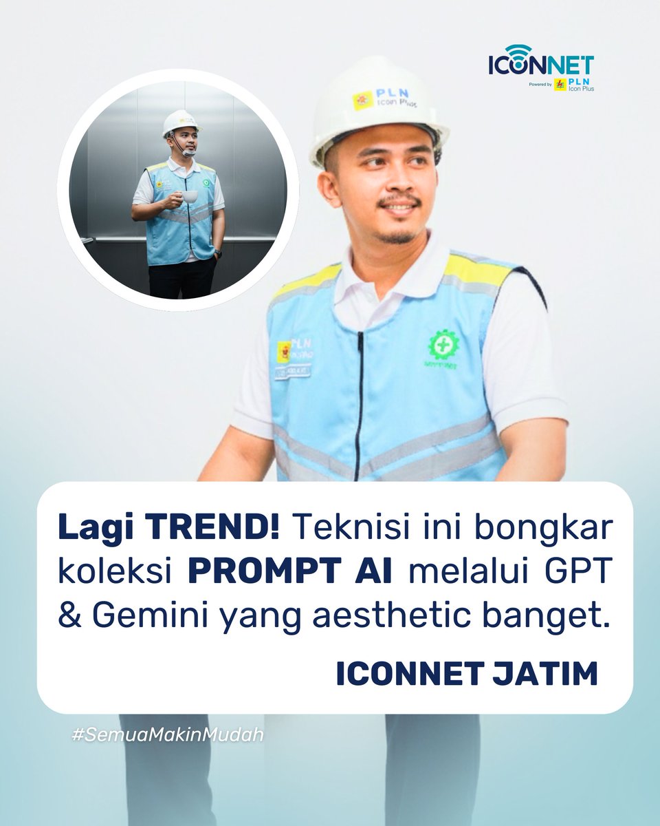 Iconnet_jatim's tweet image. Ini dia! Prompt gemini viral ini tinggal kamu copas! gamau ribet? komen “mau” aku kirimin ratusan prompt khusus pelanggan setia ICONNET!

#promptai #geminiviral #fotostudio #geminiai #nanobanana #prompt