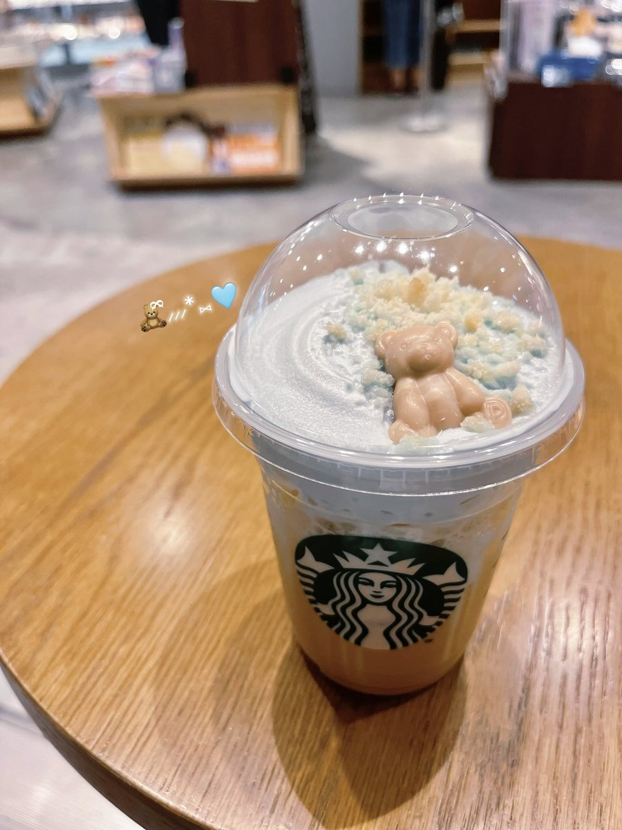 スタバジェラピケコラボ🧸𖤐⡱
めちゃ可愛い！！🩵