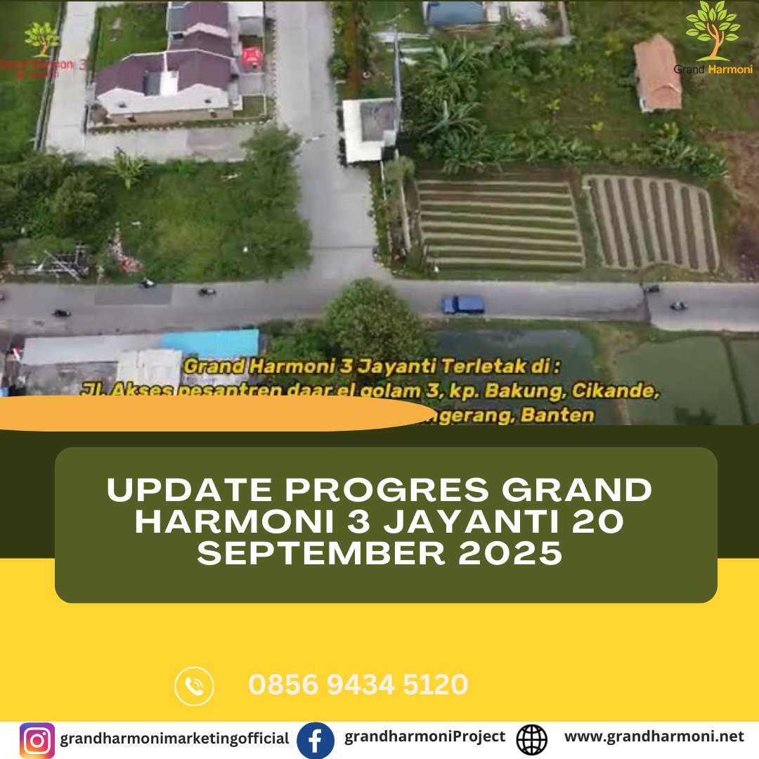 GrandHarmoni's tweet image. Kami selalu berkomitmen memberikan hunian terbaik bagi keluarga impian Anda 🏡🌿

📍 Lokasi strategis, dekat stasiun &amp;amp; akses tol, cocok untuk investasi maupun tempat tinggal.

📞 Hubungi: 0856 9434 5120.

#GrandHarmoni3Jayanti #UpdateProgres #RumahSubsidi