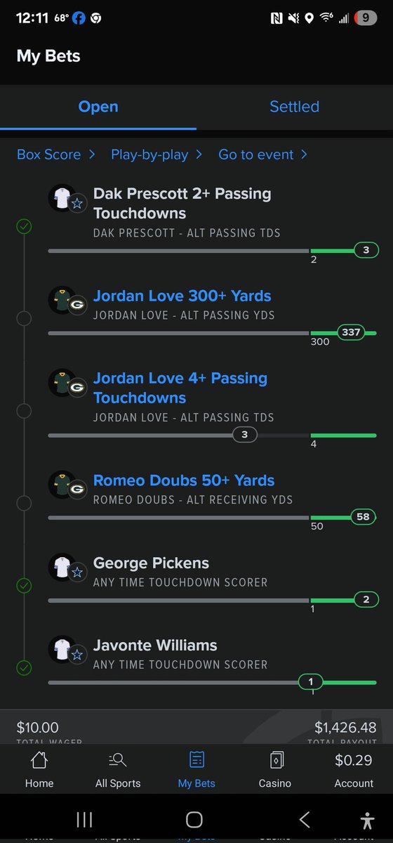 Jordan love just killed my parlay. Smdh