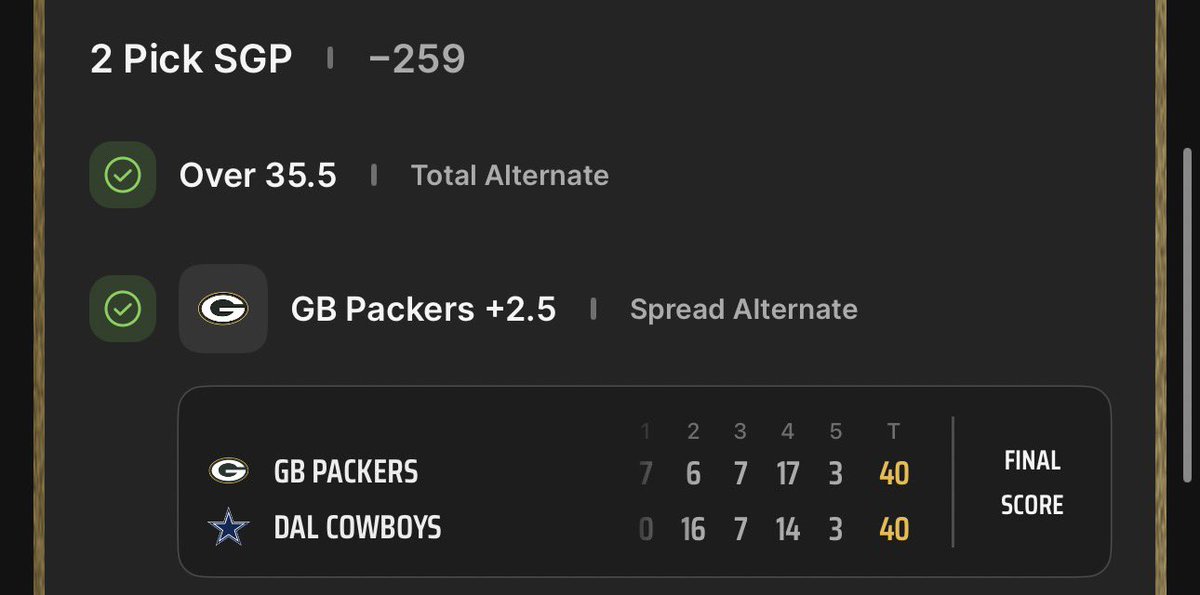 Still won even. Though it was a tie
